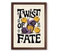 Twist of Fate Typography Framed Wall Art Print A3 (42×29.7cm) Walnut, Wall Decor for Living Room, Bedroom, Office & Home, Ready to Hang, Art Gift