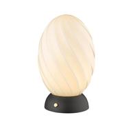 Twist Oval Table Lamp Opal/ Black