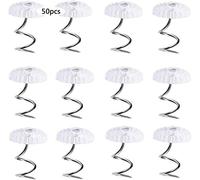 Twist pins 50 Pieces Clear Heads Twist Pins Plastic Head Upholstery Pin for Slipcovers and Bedskirts