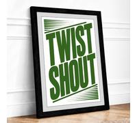 Twist Shout Vintage Framed Wall Art Print A2 Black