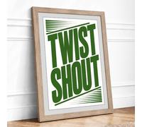 Twist Shout Vintage Framed Wall Art Print A3 Oak