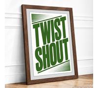 Twist Shout Vintage Framed Wall Art Print A3 Walnut