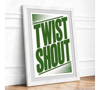 Twist Shout Vintage Framed Wall Art Print A3 White