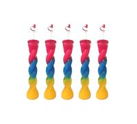 Twist Slush Yard Cups 11oz - Transparent Cups with Lid & Straw | Pack of 80 | Perfect for Slush, ICY Drinks, Mocktails, Parties & Events