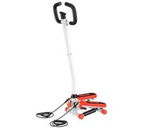 Twist Stepper with Resistance Bands - Mini Stepper for Full Body Workout, Adjustable Height with LCD Monitor