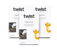 Twist Teas - Brewdolph - 45 Plastic-Free Fruit & Spice Teabags | Festive Cranberry, Apple & Cinnamon Infusion with Hibiscus & Orange Peel | Naturally Caffeine-Free - (3 x 15 Pack)
