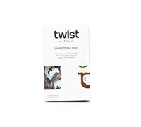 Twist Teas - Christmas Pud - 15 Plastic-Free Festive Teabags | Chunmee Green Tea with Cinnamon, Apple Pieces, Rosehip, Freeze-dried Cranberry, Lemon Peel and Orange Peel | Caffeine-Free, Sugar-Free