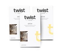 Twist Teas - Detox - 45 Plastic-Free Herbal Teabags | Cleansing Blend with Lemongrass, Ginger, Liquorice Root, Dandelion Root & Nettle | Naturally Caffeine-Free - (3 x 15 Pack)
