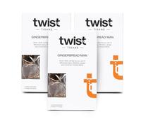 Twist Teas - Gingerbread Man - 45 Plastic-Free Festive Teabags | Warming Ginger, Cinnamon & Rooibos Spiced Blend | Naturally Caffeine-Free, Sugar-Free, Vegan - (3 x 15 Pack)