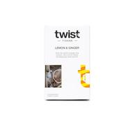 Twist Teas - Lemon & Ginger - 15 Plastic-Free Herbal Teabags | Zesty Lemongrass, Lemon Peel & Warming Ginger Root Infusion | Naturally Caffeine-Free, Sugar-Free
