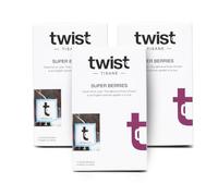 Twist Teas - Super Berries - 45 Plastic-Free Fruit & Hibiscus Teabags | Bright Berry Infusion with Apple, Elderberries, Blackcurrants & Rosehip | Naturally Caffeine-Free - (3 x 15 Pack)