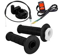 Twist Throttle Accelerator Handle Grips Cable Set With Kill On Off Switch for 50cc 110cc150cc 250cc Mini Bike Atv Quad Pit Bike Dirtbike 7/8" (22mm)