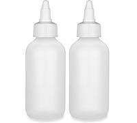 Twist Top Applicator Bottles, Squeeze 4 OZ Empty Plastic Bottles, Refillable, Open/Close Nozzle - Multi Purpose (Pack of 2)