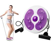 Twist Waist Disc Board, Waist twisting disc Slimming Multi-Functional Magnetic Balance Board Pedal, Resistance Bands Massage Foot Sole Home Gym Equipment, Aerobic Exercise Fitness Accessories (Purple)