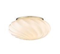 Twist Wall Lamp Opal Antique Brass