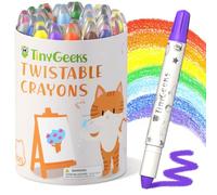 Twistable Crayons for Kids, 24 Pack Non-Toxic Washable, Easy to Hold | Made with Natural Waxes, Free of Asbestos and Lead, Supports Fine Motor Skills, No Sharpening Needed