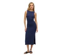 Twisted-back midi jersey dress for women Superdry Bleu S