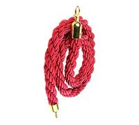 Twisted Barrier Line - 4.9ft Rope Gold Hooks, Elegant Queue Divider Accessory, Event Entrance Guidance Tool, Reliable Direction Safety Aid, Professional Crowd Control Management Kit | In