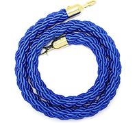 Twisted Barrier Rope with Hook, 2M Blue Braided Hemp Rope with Stainless Steel Hook, Ideal for Hotels, Banks, Hospitals, Playgrounds & Public Spaces