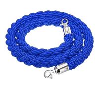 Twisted Ber Rope with Carabiner Hook Fastening Rope for Queue Divider & Crowd Control Ideal for Hotel Post Stands and Event Management