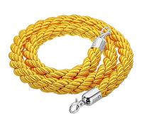Twisted Ber Rope with Carabiner Hook Fastening Rope for Queue Divider Post Stand Hotel Crowd Control & Stake RopeIdeal for Event Management