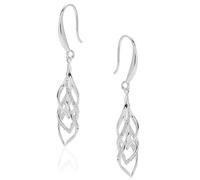 Twisted Bliss Silver Plated Triple Twist Earrings