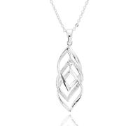 Twisted Bliss Silver Plated Triple Twist Necklace