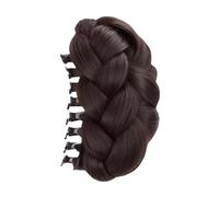 Twisted Braid Hairpiece, Natural Look, 15cm, Braid Clip Piece, Fake Bun Hair Claw Clip, Secure Effortless Styling, for Event Styling, Daily Wear, Travel Use