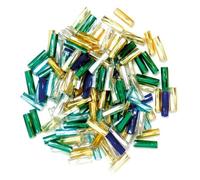 Twisted Bugle Beads Glass 7mm 9mm Jewellery Craft 16 Style Buy 1 Or 2 Packs 979D, Twisted Bugle Beads 7MM Multi, 1 Pack