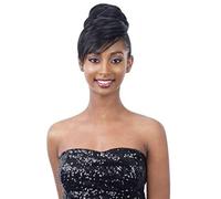 TWISTED BUN BANG (1 Jet Black) - Freetress Equal Synthetic Bun & Swoop Side Bang