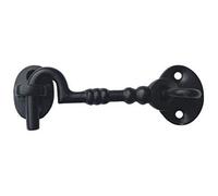 Twisted Cabin Hook 4 Inch, Antique Black - Stainless Steel Door Lock Hook For Internal And External Doors, Garden Gates