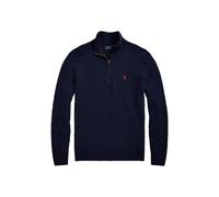 Twisted cable knit cashmere wool Jumper - male - Polo Ralph Lauren - Turtlenecks - Blue - M - Knitwear M