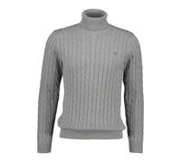 Twisted Cable Roll Neck Cotton Jumper Gant Gris L
