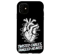 Twisted Cables Tangled Hearts Punk Rock Music Case for iPhone 11