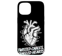 Twisted Cables Tangled Hearts Punk Rock Music Case for iPhone 15