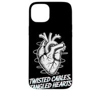 Twisted Cables Tangled Hearts Punk Rock Music Case for iPhone 15 Plus