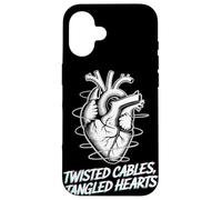Twisted Cables Tangled Hearts Punk Rock Music Case for iPhone 16