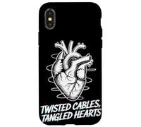 Twisted Cables Tangled Hearts Punk Rock Music Case for iPhone X/XS