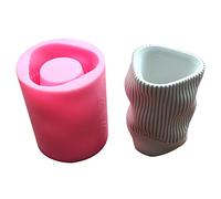 Twisted Concrete Silicone Pot Mold Flowerpot Clay Cement Plaster Molds Home Garden Flower Pots Mold Flower Pot Molds for Resin Casting