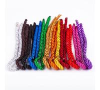Twisted Cord Silky Barley Twist Satin Rope 6mm Thick Furnishing Piping Trim for Home Furnishings Décor 3 Ply Braided Hanging Trimming by Neotrims. Indian Gold, 10mts