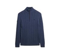 Twisted cotton trucker sweater Superdry Preppy Bleu M