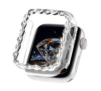 Twisted Diamond Bumper Case for Apple Watch Cover Series 10/9/8/7/6/5/4/SE, Shockproof TPU Protective Cover for Women Stylish Luxury Hollow Design (46/42/45/41/44/40mm) No Screen Protector