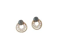 Twisted Double Circle Wreath Stud Earrings, Gentle Light Luxury Niche Two-Layer Circular Ear Ornaments, Exquisite All-Match Temperament Daily Commuter Ear Jewelry For Women