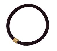 Twisted Elastic for Hair with Golden Tip Minimalist Dark Brown