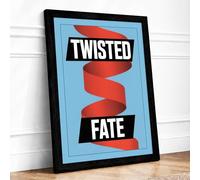 Twisted Fate Framed Wall Art Print A1 Black