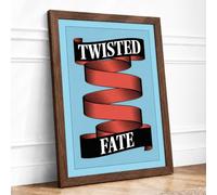 Twisted Fate Framed Wall Art Print A1 Walnut