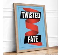 Twisted Fate Framed Wall Art Print A2 Oak