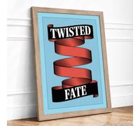 Twisted Fate Framed Wall Art Print A2 Oak