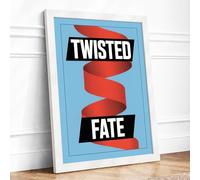Twisted Fate Framed Wall Art Print A2 White