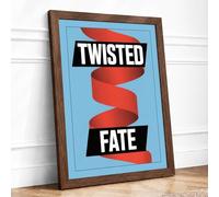 Twisted Fate Framed Wall Art Print A4 Walnut
